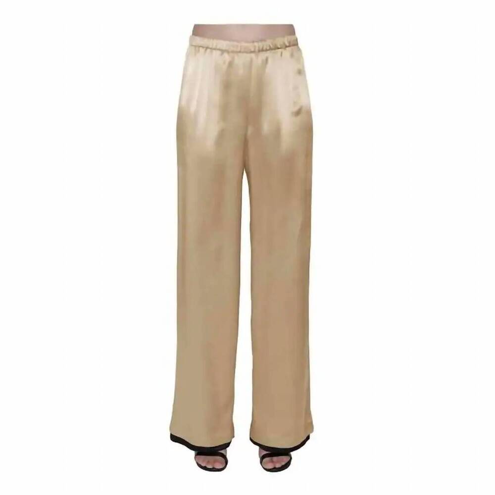 NEW MAISON DE PAPILLON women's roan reversible pants in gold/noir